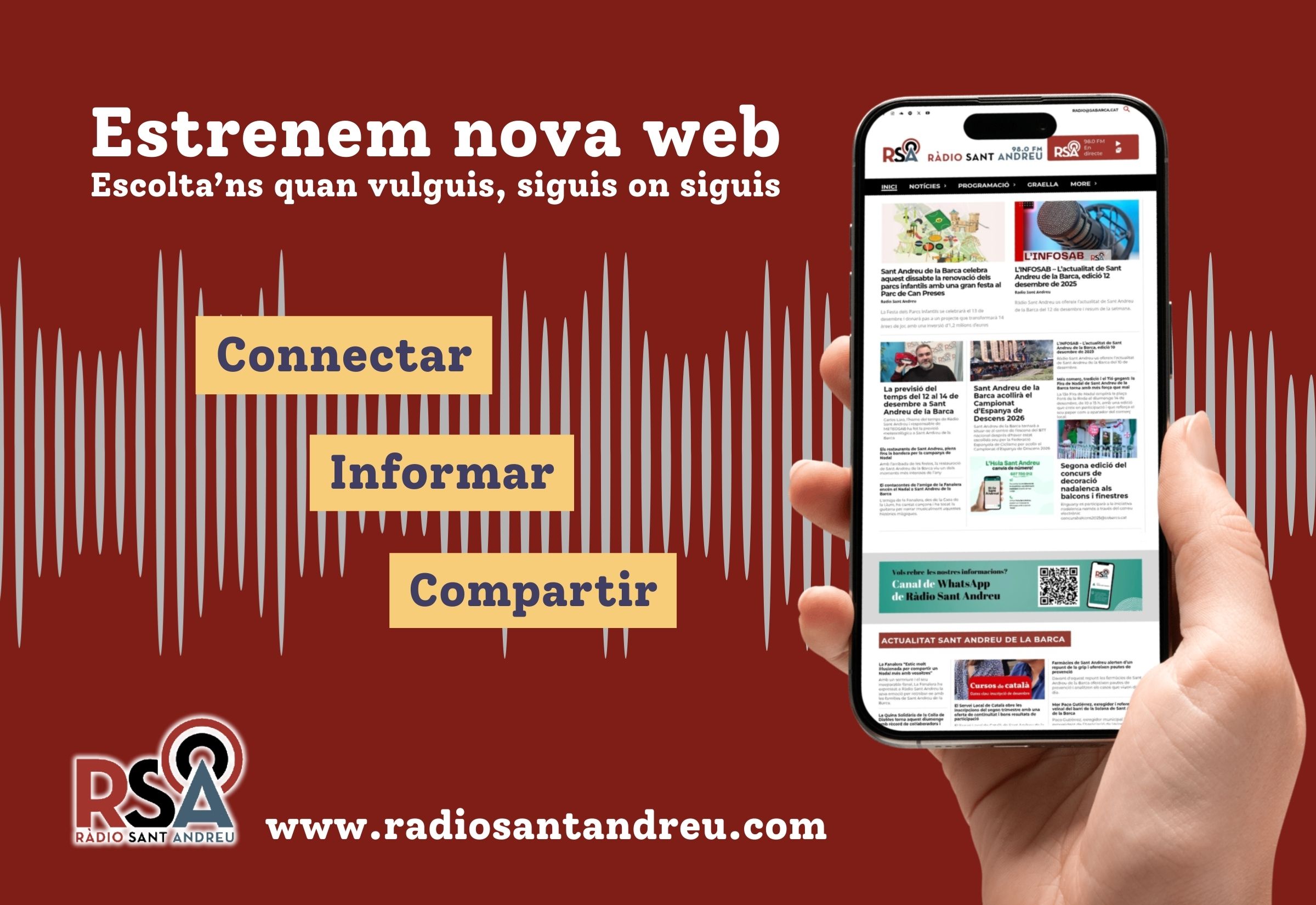 Imatge de la notícia: Ràdio Sant Andreu estrena nova web i reforça la seva presència digital